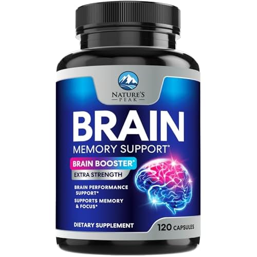 Brain Memory Supplement – 3X Strength Nootropics for Concentration, Clarity & Focus Support – Brain Health Cognitive Vitamins with Bacopa, Phosphatidylserine & DMAE, Brain Booster Pills, 120 Capsules