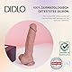 Didlo - Realistischer Saugnapf Dildo 24 cm | XL Silikon Sexspielzeug für Männer & Frauen | Freihändiger Genuss | Leicht zu reinigen, Dunkelhäutig, Silikon