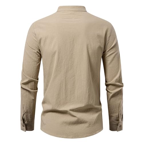 Camisa de lino para hombre de estilo medieval y corte cómodo 4