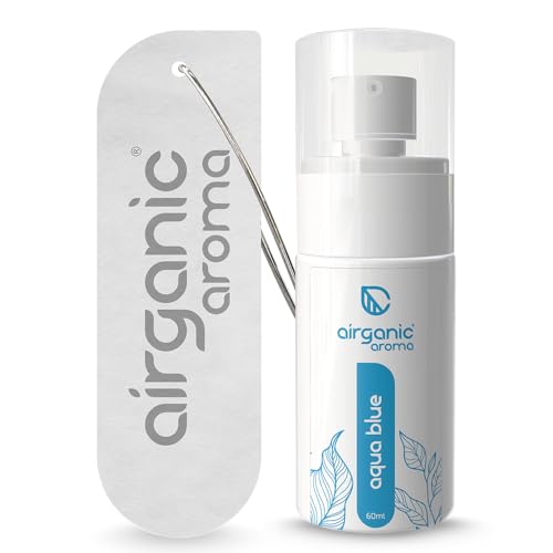 Image of Airganic aroma Aqua Blue Premium Spray Car Perfume (60 Ml) |Fine Fragrance Car Air Freshener | Car Accessory Interior| 400+ Car Fresheners Long Lasting Scent Spray | Car Accessories 2025