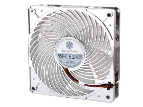 SilverStone Technology Air Penetrator Air Channeling Case Fan with Red LED Light 120 * 120 * 25mm/1500rpm AP121-RL (Silver) 1