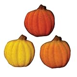 Fall Halloween Shimmer Pumpkins Sugar Decorations Cookie Cupcake Cake 12 Count