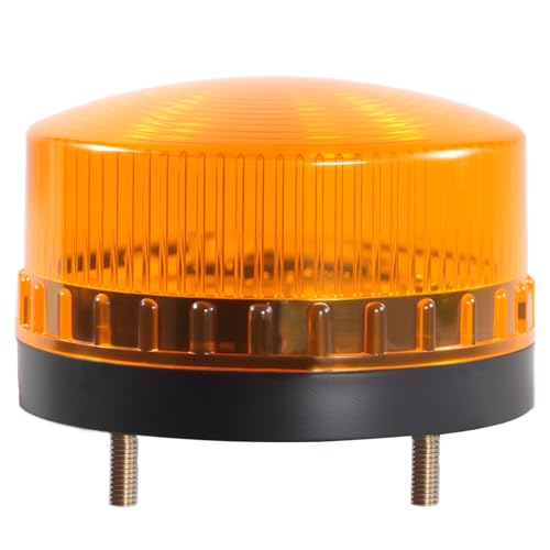 Rilfyzop Industrial Round Beeper Warning Light D-5061-J Yellow AC 110V-120V 75dB Flashing