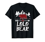 Mens Lolo Bear Christmas Pajama Red Plaid Buffalo Matching T-Shirt