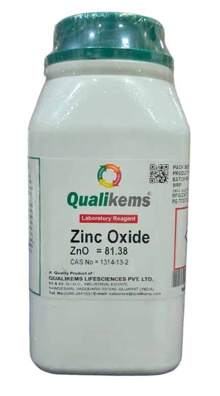 QUALIKEMS Zinc Oxide 500GM CAS NO=1314-13-2 (Lab use only)