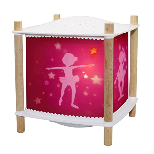 TROUSSELIER - Ballerines - Veilleuse - Lanterne ReVOLUTION 2.0 - Cadeau Enfant - Projecteur dEtoiles Musical - Musique & Histoires du soir en Streaming - Détecte les Pleurs - Rechargeable