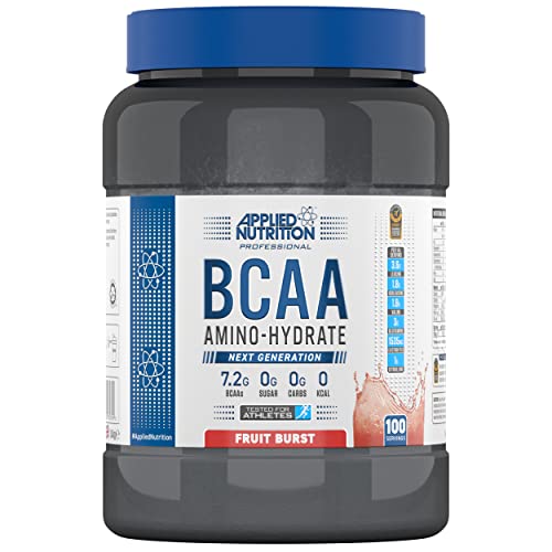 Applied Nutrition BCAA Powder - Branched Chain Amino Acids BCAAs Supplement, Amino Hydrate Intra Workout & Recovery Energy Drink (1.4kg - 100 Servings) (Fruit Burst)