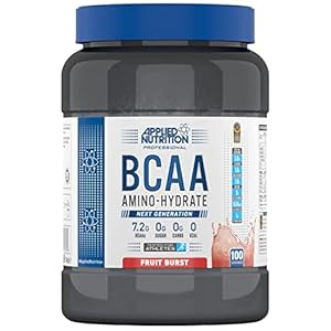 Applied Nutrition BCAA Powder – Branched Chain Amino Acids BCAAs Supplement, Amino Hydrate Intra Workout & Recovery Energy Drink (1.4kg – 100 Servings) (Fruit Burst)
