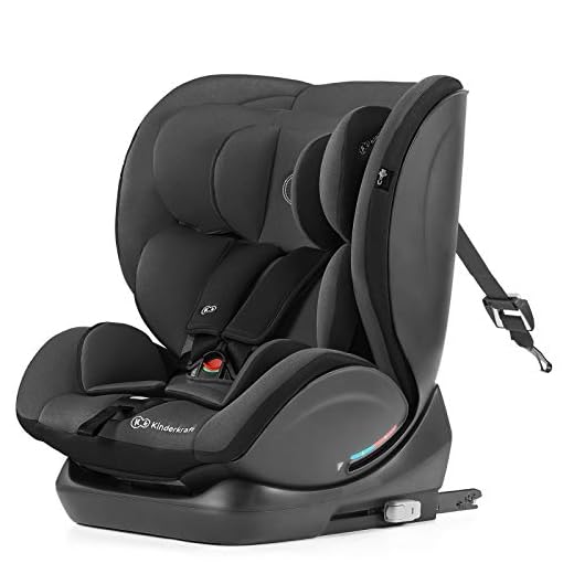 Kinderkraft Bilbarnstol MYWAY, Bilstol, Bilbarnstol med Isofix, Top Tether, lutning, justering av huvudstöd, grupp 0+/1/2/3 0–36 kg, RWF 0–18 kg, INTERTEK ECE R44/04, svert