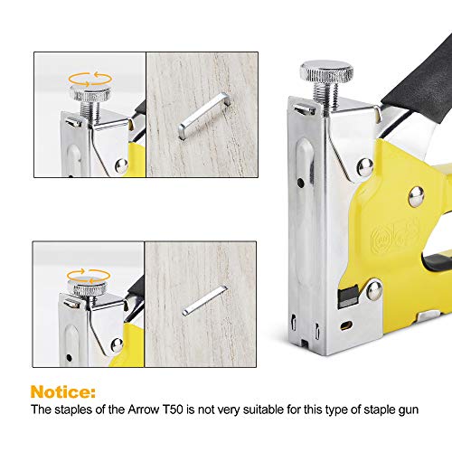 Staple Gun, 3 in 1 Manual Nail Gun with 600 Staples - Heavy Duty Gun for Upholstery, Fixing Material, Decoration, Carpentry, Furniture - Thumbnail 5