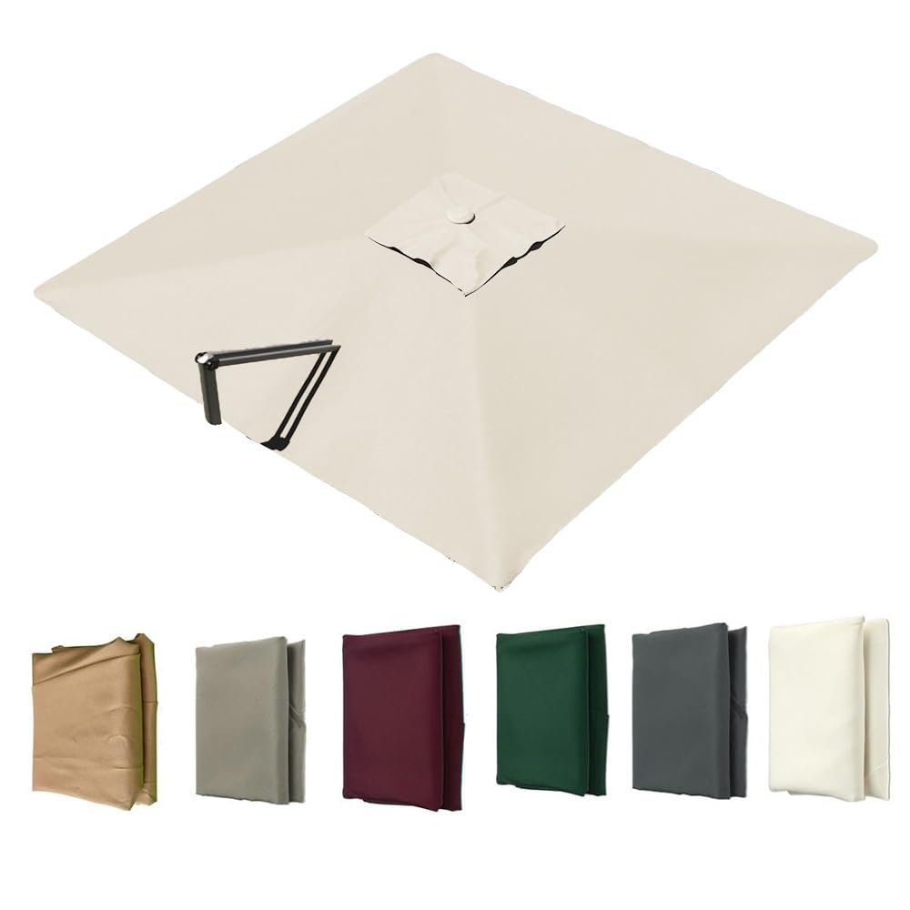 Fjqfhh Beige Garden Parasol, For Square Offset Umbrella Protection(,3X300cm (9.8X9.8ft))