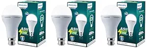 PHILIPS Stellar Bright Rechargeable Emergency Inverter LED Bulb, B22 8.5-Watt-Crystal White(Pack of 3)