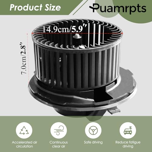 Image of AC Heater Blower Motor Compatible with - Volkswagen Vehicles - Passat 06-10, Golf 10-14, CC 09-12 (w /ATC), Replace# 1K1819015, 700182