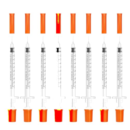 YAZWUR 10 pièces outils de mesure polyvalents seringues en plastique 1ml, pour mesure de liquide avec graduations, emballées individuellement, pour peinture, dosage (1ml)