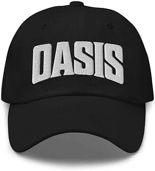 洋楽 oasis square patch cap black Oasis Music Festival Embroidered Baseball Cap – Shop Palm