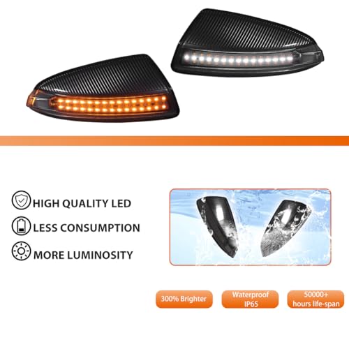 Luces LED de señal lateral para espejo ADIIL para Benz C-Class W204 miniatura 2