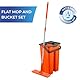 Macromax Flach Mop & Eimer Set, Aqua Revolution System mit 8L Fassungsvermögen, Nass- & Trockenreinigung, Waschbare Mikrofaser Wischmoppköpfe & Ersatz - 180° Schwenkgriff, Perfekter Wischmopp für die