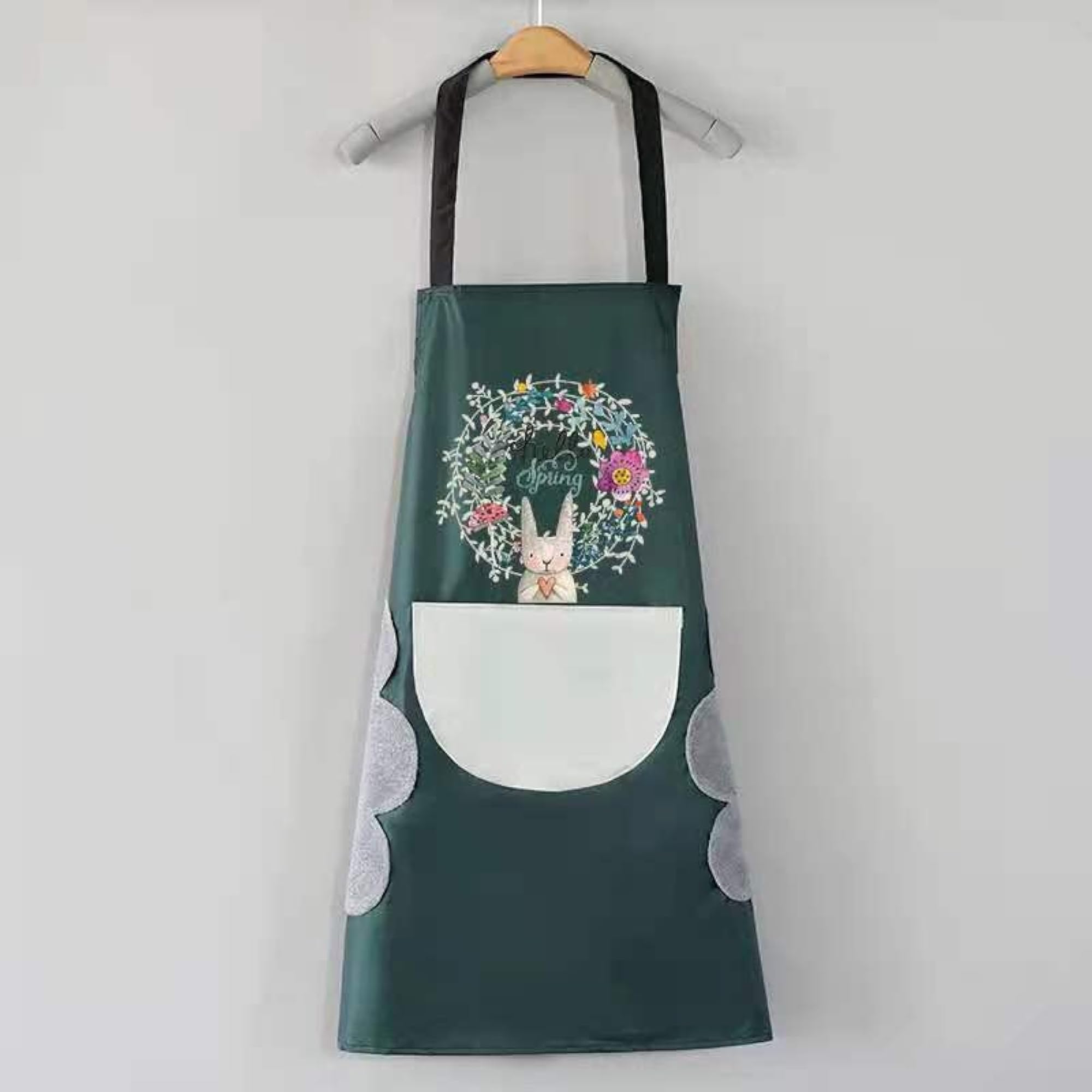 Waterproof Kitchen Apron for Women with Big Front Pocket