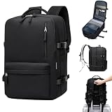 Mochila de Viagem Masculina Feminina Reforçada Executiva Grande Mochila para Notebook Trabalho, Viagem, Faculdade e Escola - Antifurto, Saídas USB e Fone, Alça de Aço, Impermeável