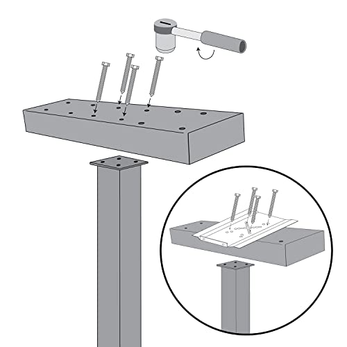 Mail Boss 7144 Spreizstange mit zwei Zweibriefkasten-Anwendungen, Schwarz, Two Box Spreader