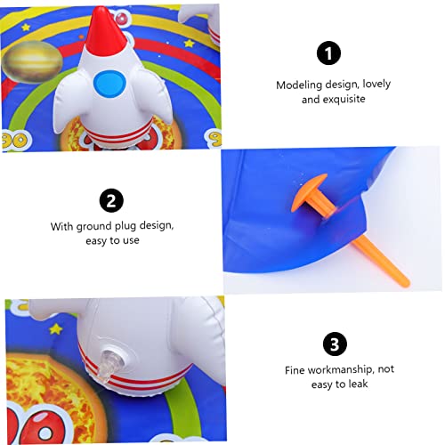 Jeu de fléchettes gonflable fusée PVC taille unique pour enfants - 7