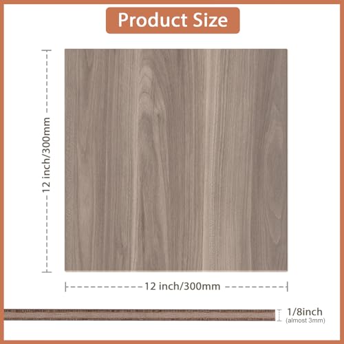 Vkiza WP10P 10 Pack Walnut Plywood Sheets 12X12X1/8 Inch,3Mm Plywood thumb #1