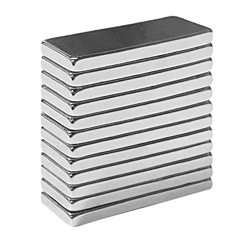 Yizhet 12 Pcs Strong Magnets, 30X10X4mm Neodymium Magnet, Bar magnets for Arts, Crafts, Hobbies, Home and Office
