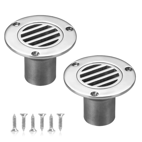 VIRFULXIN 2 Pack 1-1/2 Inch Deck Drain
