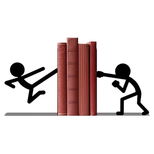 Porta Libri Per Scaffale - Divisore fermacarte a forma - Fermaporta Neri Libri,Per Casa, Mensole, Scrivania, Cucina, Biblioteca, Decorazione, Bambini, Uomini, Donne, Libreria, Scuola