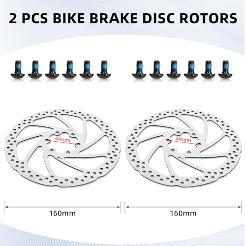 4-Pistons E-Bike Hydraulic Disc Brake Set, 2-PIN Electric Power-Off Hydraulic Brakes Set with 160mm Rotors, Pre-Bled with Mineral Oil Brakes Kit for eBike, MTB, Electric Scooters by Zmgdrm - Image 7