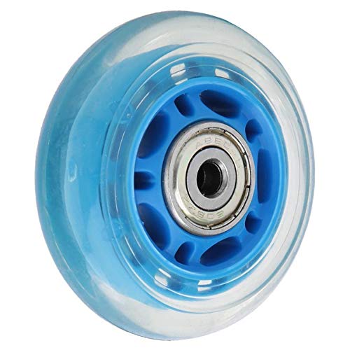 Fine Men Wyx-Qilun, 2.5In 62Mm Casters Wheel Blue Transparent Silent With 608Zz Bearing Pu Luggage Cart Skates Accessories #TOP5