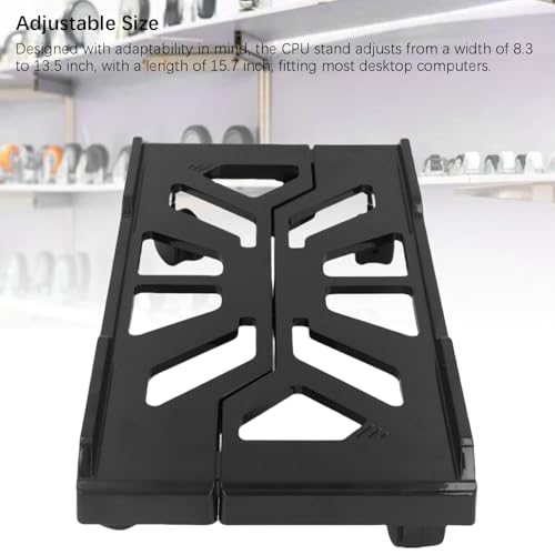 Oreilet Soporte de CPU Móvil, Soporte Torre Computadora ABS Ajustable con Ruedas Lanzadores Debajo Escritorio Soportador CPU PC Floor Cart para la Mayoría los Estudiantes la Oficina - imagen 9
