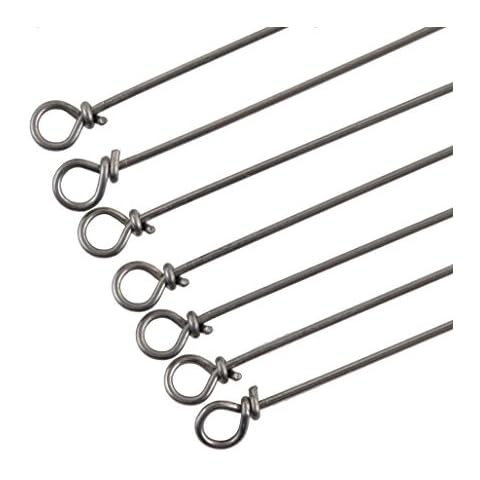 River Guide Supply Looped Spinner Shafts - Wires - Stainless Steel - Made in USA (.024" - 5" 25 Shafts) Cover