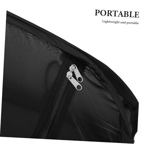 Cage à insectes pliable en maille noire avec bac de propreté