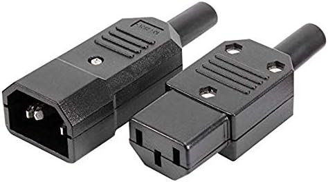 Mdeper C13 C14 Power Plug AC250V 10A 3 Pins Terminals Panel Mount IEC C14 Male C13 Female Inline Adapter Plug Power Socket Connectors