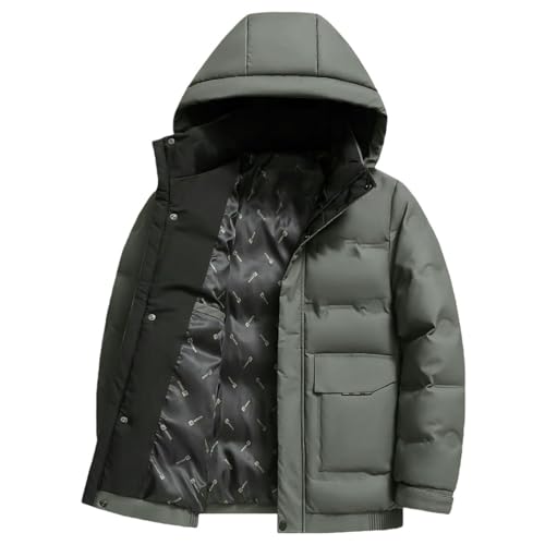 Veste d'hiver homme chaude à capuche manteau affaires décontracté