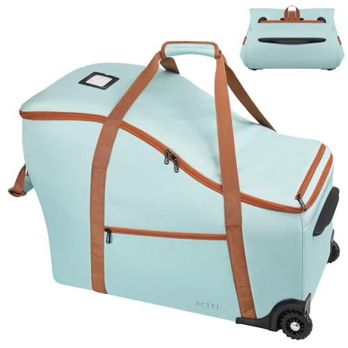 SCTEL Car Seat Travel Bag for Airplane Compatible with Most Infant Car Seats, Padded Car Seat Cover Bag, Carseat Gate Check Bag for Road Travel