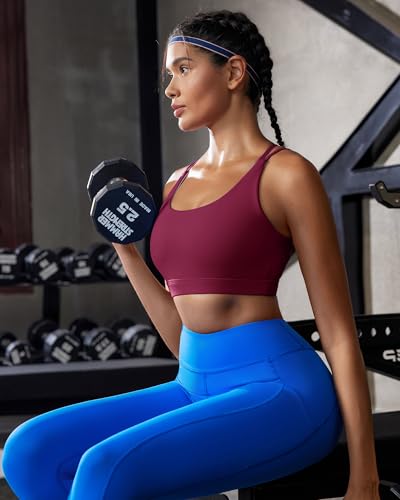 Image of RUNNING GIRL Sports Bras for Women,Padded Sports Bra Tank Top Sexy Crisscross Back High Impact Longline Workout Yoga Bra