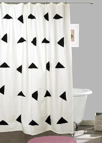 REKARDO PVC Waterproof 7 Feet Shower Curtain with 8 Hook Printed Shower Curtain (Design - 2)