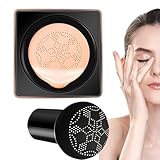 Gwtdtoad Corrector debajo de los ojos - Corrector de color hidratante - Con un aplicador en forma de hongo para maquillaje de base - para mujeres, novia, madre, citas, eventos sociales