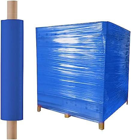 Venuscello® 6 x Green Pallet Wrap Stretch Shrink Wrapping Roll 400mm x 200m 20mu Extended Core Heavy Duty Shrink Wrap Roll for Secure Packaging