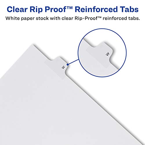 Avery Individual Legal Exhibit Dividers #TOP29