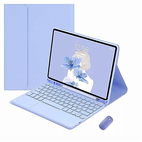CLALOC �u���[�g�D�[�X �L�[�{�[�h�P�[�X �g���b�N�p�b�h�}�E�X�t�� Samsung �M�����N�V�[ �^�u S9 11 �C���`�̂��߁iSM-X710/SM-X716B/SM-X718U�j�A�����`�̃{�^���̃L�[�{�[�h �J�o�[,���F