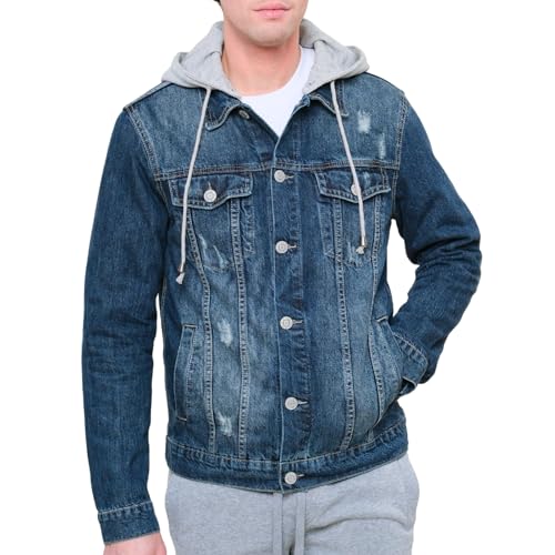 Image of VICTORIOUS Men's Distressed Denim Jacket