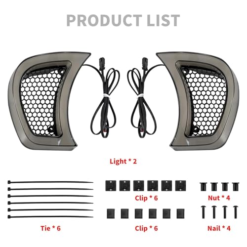 Feux d'appoint pour phares de moto avec clignotants Harley Road Glide