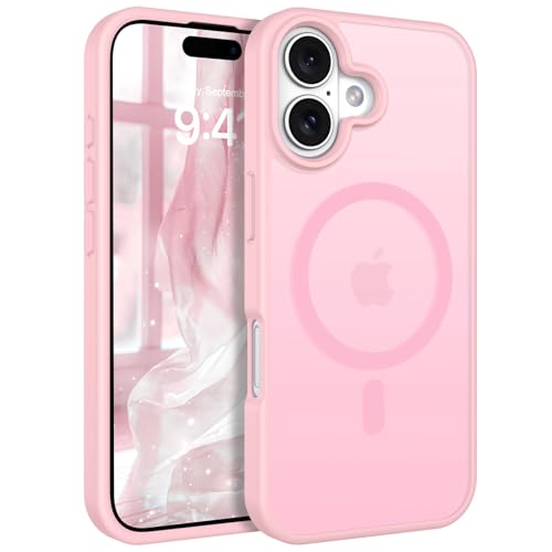 Image of BENTOBEN Magnetic for iPhone 17 Case 6.3 inch 2025, [Compatible with Magsafe] Cute Slim Matte Military Shockproof Drop Protective Bumper Girl Women Men Boy Phone Cover for iPhone 17, Light Pink