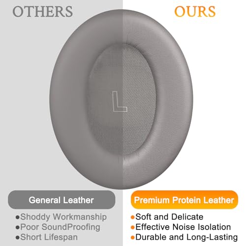 Image of SOULWIT Replacement Earpads for Bose QC Ultra /New QuietComfort Ultra(2nd Gen) Wireless Headphones, Ear Pads Cushions with Softer Protein Leather, High-Density Noise Isolation Foam - Sandstone