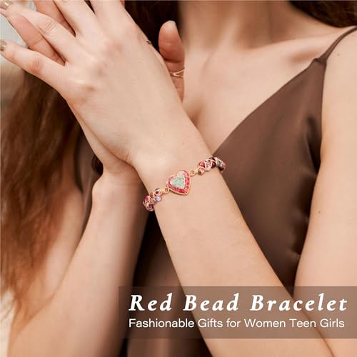 Gifts-for-Mom-Daughter-Granddaughter-Love-Gifts-for-Wife-Girlfriend-to-My-Sister-Jasper-Heart-Bracelets-Natural-Stone-Bracelet-Graduation-Birthday-Anniversary-Christmas-Jewelry-for-Women