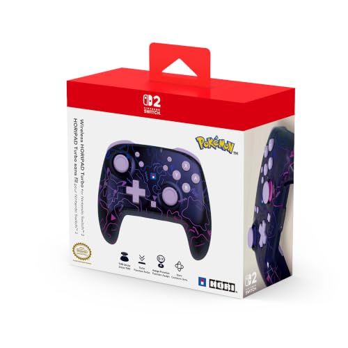 HORI Wireless HORIPAD Turbo (Ditto) for Nintendo Switch 2 – Rechargeable Controller - Officially Licensed by Nintendo