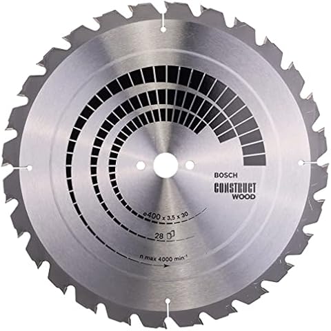 Bosch Professional 1x Kreissägeblatt Construct Wood (für Holz, Sägeblatt Ø 400 x 30 x 3,5 mm, 28 Zähne, Zubehör Kreissäge) Cover